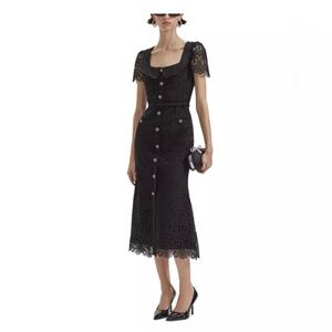 Self-Portrait Guipure Lace Midi Dress